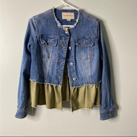 Pilcro and the Letterpress Denim Eyelet Jacket - Picture 2 of 7